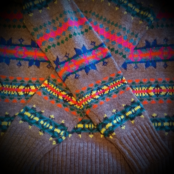NWT American Eagle Fair Isle Wool Blend Sweater - Picture 6 of 9